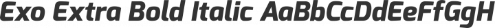 Exo Extra Bold Italic free font