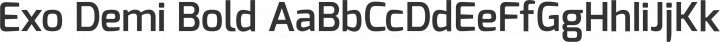 Exo Demi Bold free font
