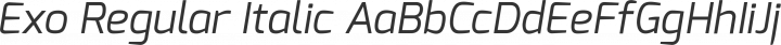Exo Regular Italic free font