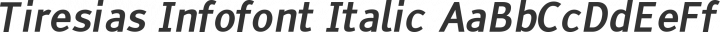 Tiresias Infofont Italic free font