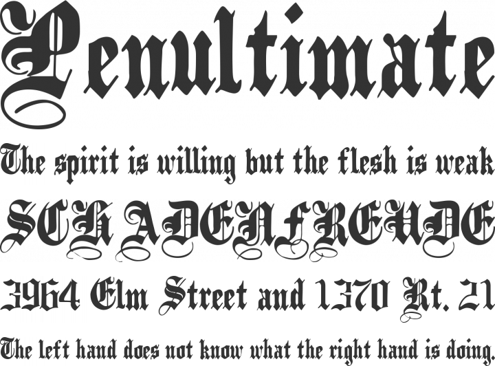 PlainBlack Font Phrases