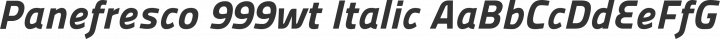Panefresco 999wt Italic free font