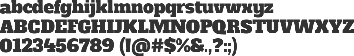 Alfa Slab Font Specimen