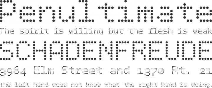BPdots Font Phrases