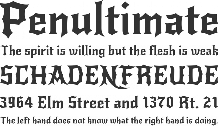New Rocker Font Phrases