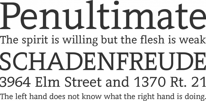 Contra Font Phrases