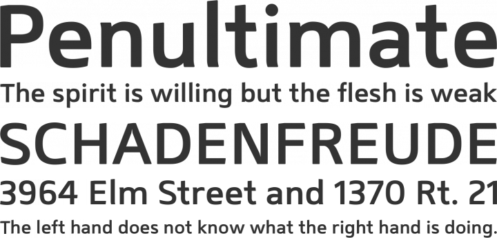 Mentone Font Phrases