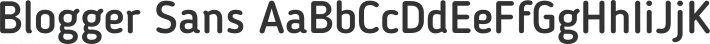 Blogger Sans font family by FirstSiteGuide