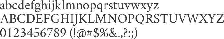 Crimson Font Specimen