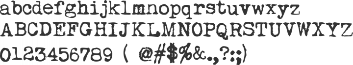 My Underwood Font Specimen