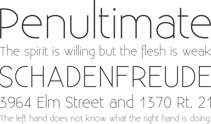 Existence Light Font Phrases