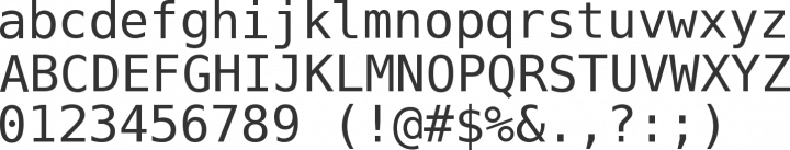 Bitstream Vera Sans Mono Font Specimen
