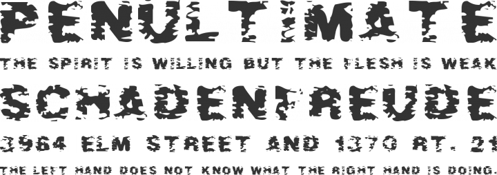 After Shok Font Phrases