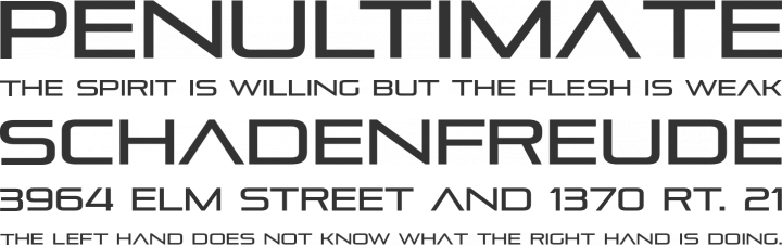 Pirulen Font Phrases