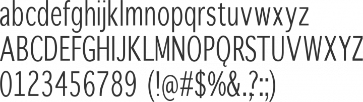 WinterthurCondensed Font Specimen