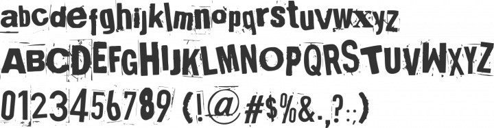 Broken 15 Font Specimen
