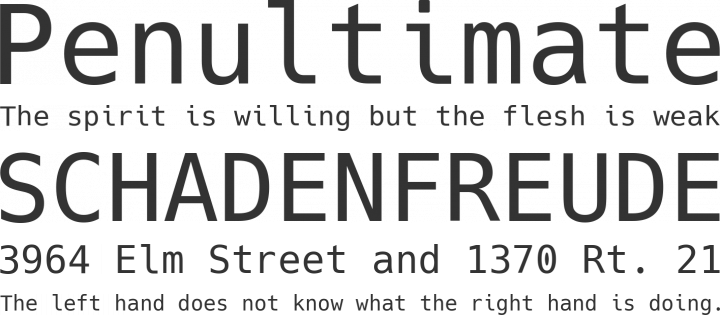 Hack Font Phrases