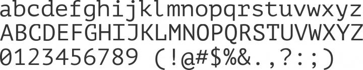 PT Mono Font Specimen
