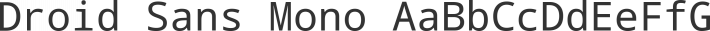 Droid Sans Mono font family by Google Android