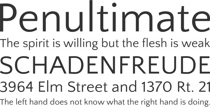Quattrocento Sans Font Phrases