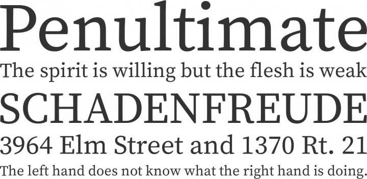 Source Serif Pro Font Phrases