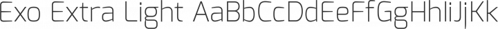Exo Extra Light free font