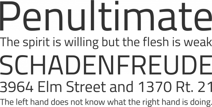 Titillium Font Phrases