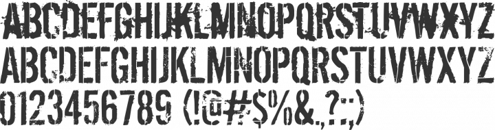 Dirty Ego Font Specimen