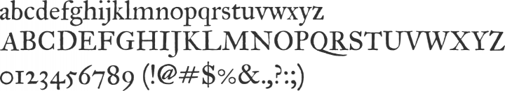 IM FELL Great Primer PRO Font Specimen