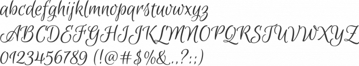 Euphoria Script Font Specimen