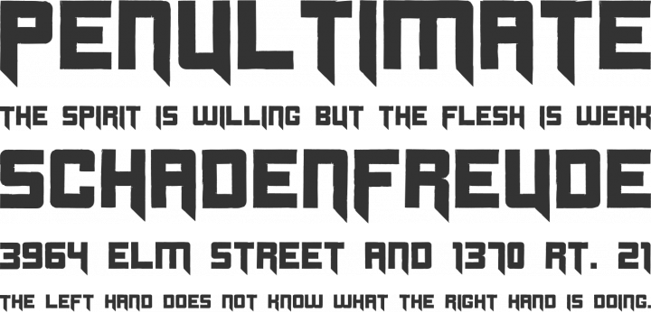 Origicide Font Phrases