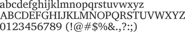 Charis SIL Font Specimen