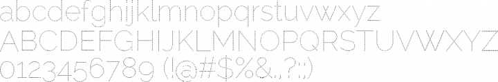Raleway Dots Font Specimen