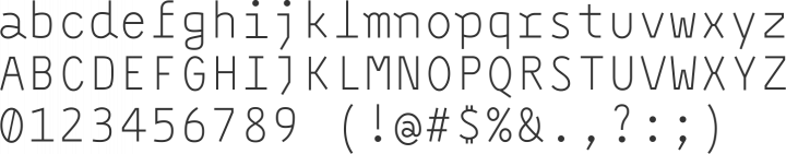 Monoxil Font Specimen