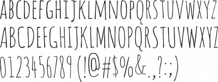 Amatic Font Specimen