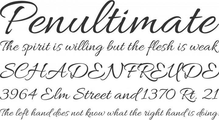 Allura Font Phrases