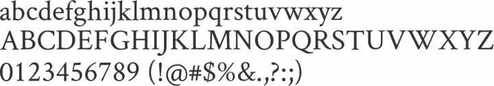 Crimson Text Font Specimen