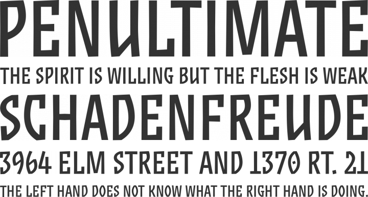ZalamanderCaps Font Phrases