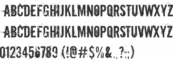 Downcome Font Specimen