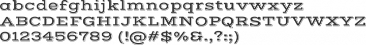 Vast Shadow Font Specimen
