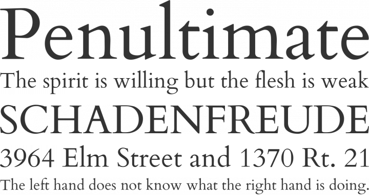 Cardo Font Phrases