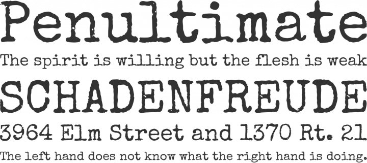 Special Elite Font Phrases