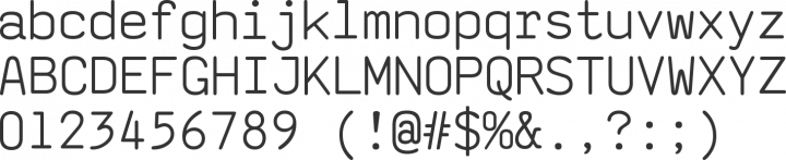 saxMono Font Specimen