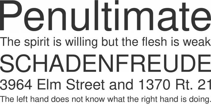 Nimbus Sans L Font Phrases