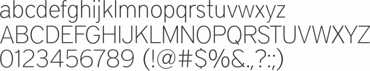 District Thin Font Specimen