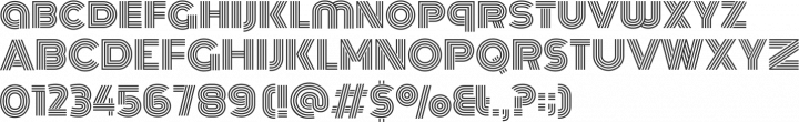 Monoton Font Specimen