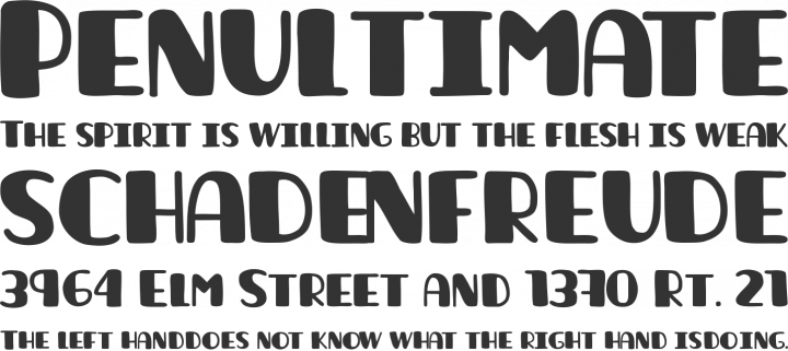 La unica Font Phrases